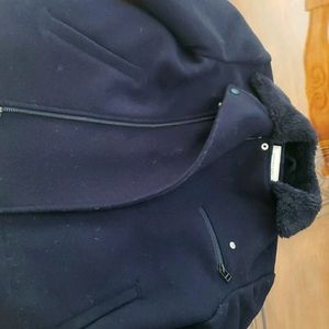 Navy wool Crewcuts coat